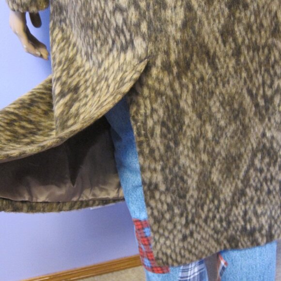 & OTHER STORIES DOUBLE BREASTED WOOL SNAKE PRINT LONG COAT PARIS ATELIER - Picture 7 of 14